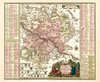 Historische Karte: Dresden mit Umgebung, um 1757