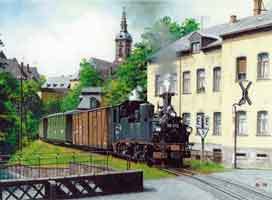 Postkarte Nr. 38 [Reprint] - Schmalspurbahn Wilkau = Haßlau - Carlsfeld