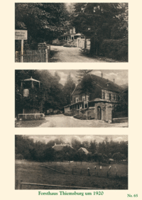 Postkarte Nr. 65 [Reprint] - Forsthaus Thiemsburg um 1920