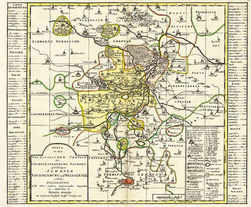 Historische Karte: Aemter Sachsenburg und Weissensee... 1753