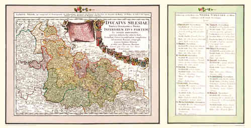 Hist. Karte: Nieder-Schlesien 1725/1745 (Plano)