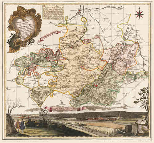 Historische Karte: Stift Naumburg Zeitz 1749 (Plano)