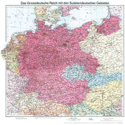 Historische Karte: Deutschland Sudetenland 1938 [Plano]