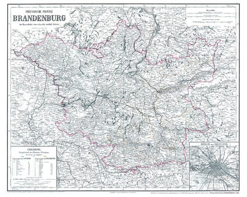 Hist. Karte: Provinz Brandenburg 1863 (plano)