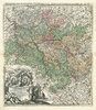 Historische Karte: Unterer und mindere Teil von FRANKEN 1707 (Plano)