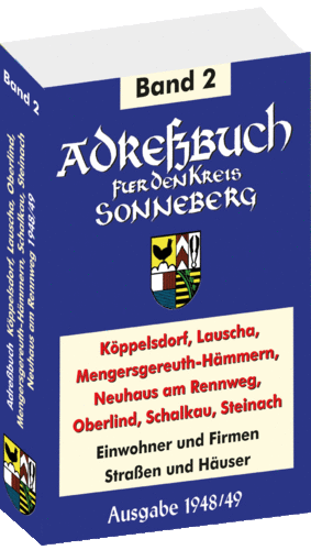 Adreßbuch von Köppelsdorf, Lauscha, Mengersgereuth-Hämmern, Neuhaus am Rennweg, Oberlind 1948/49