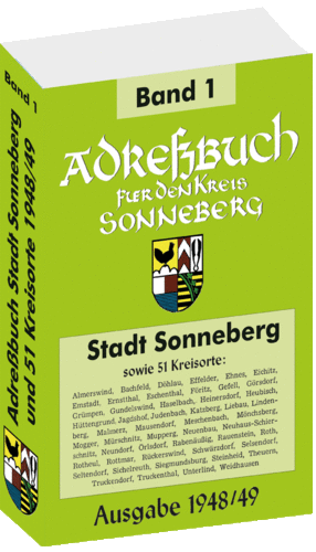 Adreßbuch der Stadt SONNEBERG 1948/49 und 51 Kreisorte