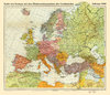 Historische Karte: EUROPA Februar 1940 mit den Flottenstützpunkten der Großmächte (gerollt)